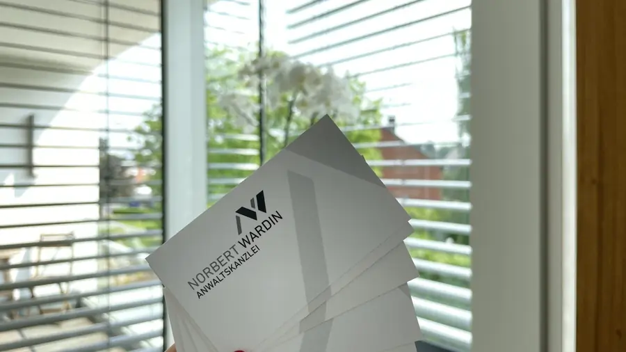 Visitenkarten der Anwaltskanzlei Norbert Wardin